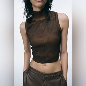 Zara Distresses Effect Top